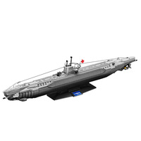 12GO 98015 3565PCS Kapal Selam Jerman U-96 Seri Api Blok Bangunan Model Bata Mainan Edukasi Teknis OEM ODM