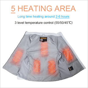 <span class=keywords><strong>Chaleco</strong></span> Térmico Ligero para <span class=keywords><strong>Mujer</strong></span> con Carga USB de 5V para Montar a Caballo, Acampar, Hacer Senderismo, Pescar, Motociclismo, Deportes Ecuestres, Invierno - Product Image 2