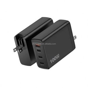 100W GaN 4-Port USB C Charger Station Block with Fast Charging Desktop <b>Adapter</b> Multi Port Charger US <b>Plug</b> Foldable PD <b>Adapter</b> - Product Image 1