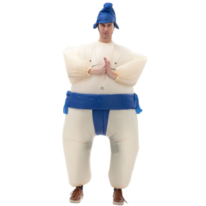 Costume da Sumo Gonfiabile Blu per Adulti, Adatto a <span class=keywords><strong>Persone</strong></span> Alte 1,5-2m. Perfetto per Natale, cosplay, feste, spettacoli teatrali e balli in maschera - Product Image 4