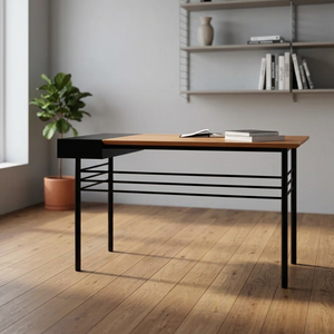 Escritorio Rectangular Minimalista de Madera, Muebles Modernos de Oficina, Diseño de Oficina en Casa Independiente - Product Image 5