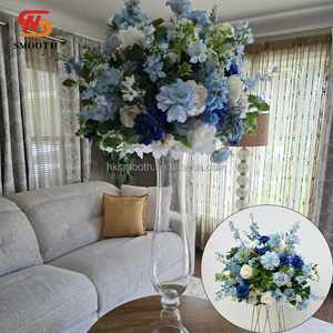 Smooth Luxury High Quality 5D <b>Artificial</b> <b>White</b> Silk <b>Rose</b> Flower Ball Large 60cm Wedding Centerpieces & Table Decorations - Product Image 1