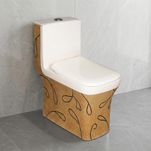 WC monobloc en céramique personnalisé de style américain, fabriqué en Chine par Vistaar, en porcelaine vitrifiée décorative - Product Image 2
