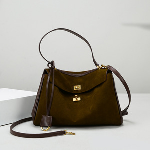 Sac fourre-tout en cuir givré haut de gamme pour femme, nouvelle collection 2025, fermeture éclair Rodeo, grande capacité, élégant, pour le quotidien, à porter à l'épaule, été - Product Image 1