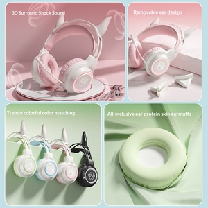 Nuevos Auriculares para Juegos con Cable RGB Devil Ears, Auriculares Universales con Micrófono y Bajos Potentes - Product Image 3