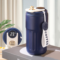 Nouvelle tasse à café de voyage en acier inoxydable 316 avec affichage de la température intelligente, support de voiture, bouteille isolée pour le camping, 6 à 12 heures