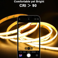 Bande lumineuse LED COB pour la décoration d'escaliers, 360 LED/m, 24V, IP20, ruban LED à effet d'eau courante pour rétroéclairage de main courante et de marche d'escalier