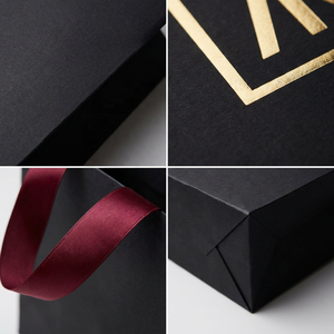 <span class=keywords><strong>Sac</strong></span> Cadeau <span class=keywords><strong>de</strong></span> <span class=keywords><strong>Luxe</strong></span> Noir Mat Sur Mesure, Certifié FSC, en Papier d'Art 300 g/m², Personnalisation Premium pour les Grandes Marques Internationales - Product Image 2