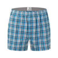 Vente en gros de boxeurs pour hommes shorts à ceinture élastique shorts amples en coton tissés pour hommes boxer à rayures sous-vêtements pour hommes