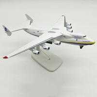 Miniature d'avion de transport de grande taille AN-225 Antonov à l'échelle 1/400, modèle en alliage moulé sous pression de 20 cm, roues écologiques mobiles, couleur