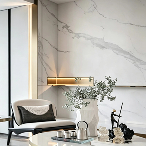 Panneau décoratif en plastique SPC brillant UV imperméable à l'eau, effet marbre, pour comptoir de bar et murs intérieurs - Product Image 3