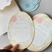 Ensembles d'invitations de mariage de luxe personnalisés, papier d'art premium, impression typographique, gaufrage 3D, enveloppes dorées, cartes RSVP, inserts