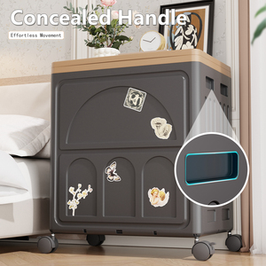 Contenedores <span class=keywords><strong>de</strong></span> Almacenamiento Plegables Ecológicos <span class=keywords><strong>de</strong></span> Gran Capacidad con Tapa y Ruedas para <span class=keywords><strong>Alimentos</strong></span>, Contenedores <span class=keywords><strong>de</strong></span> Plástico y Organización del Hogar - Product Image 3