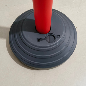 Water Sand Fillable Custom Red/Yellow Water Injection Retractable Belt Barrier Plastic <b>Post</b> Crowd Control Stanchion - Product Image 4
