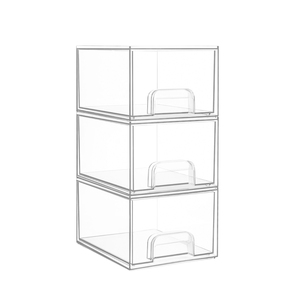 Hookei Đa Chức Năng Trong Suốt Pet Stackable Mỹ Phẩm Lưu Trữ Hộp - Product Image 1