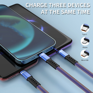 Nhà Máy Trực Tiếp 3-Trong-1 66W/120W Siêu Nhanh Sạc Kẽm Kim Loại Hợp Kim 100% Tinh Khiết Đồng Cáp USB Cho Điện Thoại Di Động & Máy Tính - Product Image 5