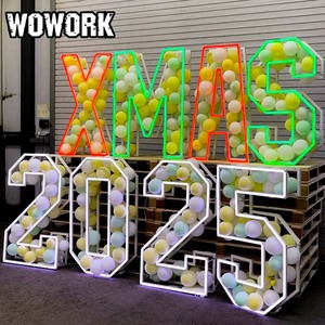 ไฟ LED 3 มิติ WOWORK ปี 2026 สำหรับตกแต่งงานปาร์ตี้กลางแจ้ง รูปหัวใจและสัญลักษณ์ต่างๆ พร้อมหลอดไฟและฐานตั้งโชว์ - Product Image 4