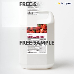 น้ำเชื่อมสตรอว์เบอร์รี 5 กก. แบบขวด ฮาลาล HACCP สำหรับร้านชานมไข่มุก ชานม  รับผลิตแบรนด์ส่วนตัว - Product Image 2