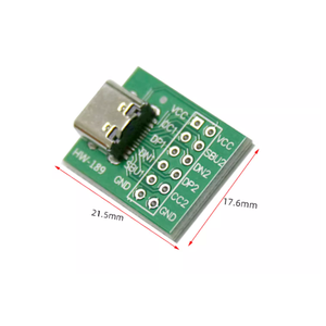 TYPE-<b>C</b> <b>USB</b> <b>to</b> Pin Header DIP Female Type B <b>Adapter</b> Board - Product Image 6
