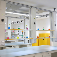 Banc de travail de laboratoire en fer avec armoire mobile pour hôpital et école