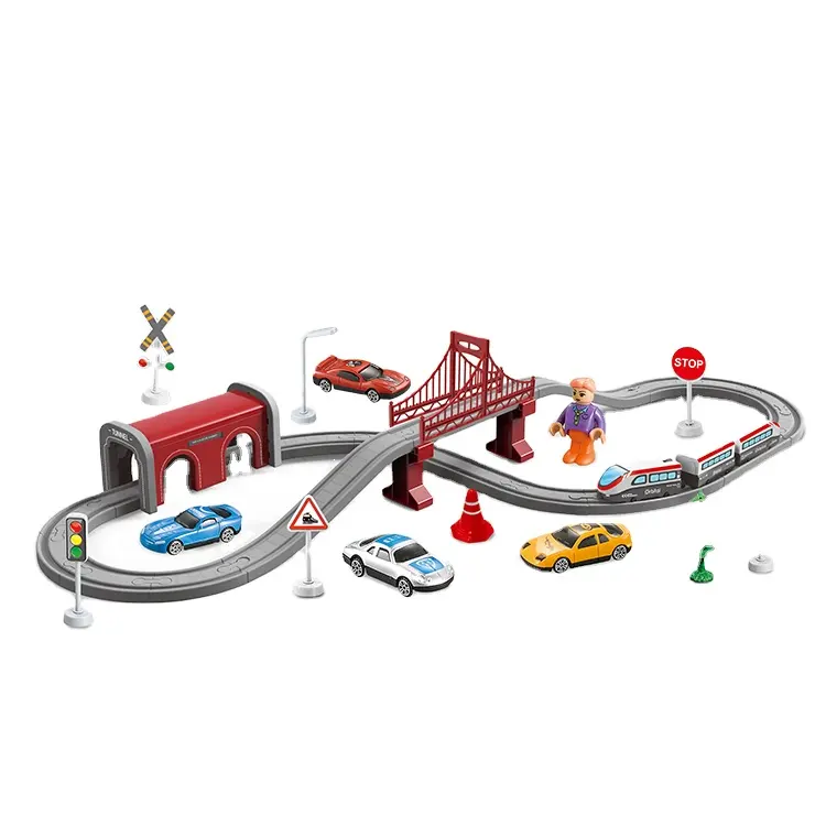 Nieuw Ontwerp Plastic Kinderen Spelen Speelgoed Elektrische Railwagen Diy Te Koop
