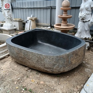 <span class=keywords><strong>Bañera</strong></span> Grande de Piedra Natural para Exteriores, Estilo <span class=keywords><strong>Roca</strong></span>, <span class=keywords><strong>Bañera</strong></span> de Piedra de Río para Personas Corpulentas, <span class=keywords><strong>Bañera</strong></span> de Granito Negro - Product Image 2