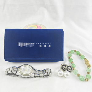 Bolsa de terciopelo personalizada para relojes y joyas, estuche de gamuza sintética con logo impreso - Product Image 3
