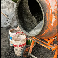 Bétonnière portable manuelle à bascule durable de 200 L, 2,5 kW, pour les projets de construction résidentielle