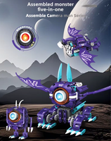 5 1 City One Eyed Monster Transform RC Robot APP Remote Control Mainan Edukasi Elektronik Model DIY Blok Bangunan