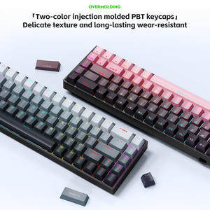 K68 Tùy Chỉnh DIY Trục Cơ Thể Keycap Ba-Chế Độ Cơ Khí Trò Chơi Bàn Phím 50 Triệu Lần Dịch Vụ Cuộc Sống Đầy Đủ Key Hot Cắm Mới - Product Image 2