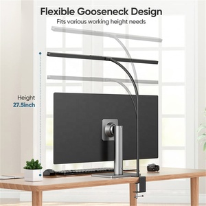 24 Wát siêu rộng <span class=keywords><strong>LED</strong></span> văn phòng bàn đèn cảm ứng <span class=keywords><strong>Dimmer</strong></span> 5 chế độ chiếu sáng màn hình đèn nhà văn phòng bàn đèn với kẹp - Product Image 4