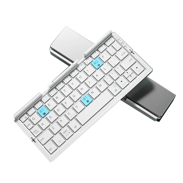 HB199 Mini Folding Keyboard  Wireless Keyboard Foldable Keypad for Laptop Windows Android Ios Tablet ipad Phone