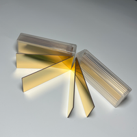 Gold Plated K9 Fused Silica Optical Glass Microscope Slide Custom Light Transmittance