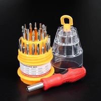 Kit de tournevis de précision 31-en-1 avec support de rangement, embouts CR-V pour la réparation de téléphones, ordinateurs portables et montres