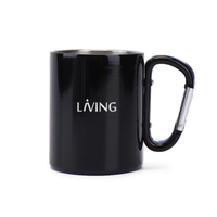 Produit promotionnel, tasse à café de voyage en acier inoxydable recyclé RCS à double paroi, 330 ml, 11 oz, pour le camping, pour le sac à dos