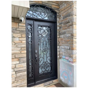 Vente en gros d'usine, prix raisonnable, <span class=keywords><strong>catalogue</strong></span> PDF, portes en fer, porte en fer, villa, porte en fer forgé, Guangdong - Product Image 1