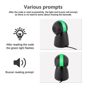 Escáner de código de barras QR 2D de escritorio USB inalámbrico Omni Kiosk lector de código de barras para POS <span class=keywords><strong>PC</strong></span> escáner de plataforma de supermercado - Product Image 6