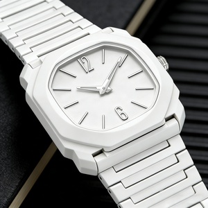 New Trend Fashion Premium White Quartz Watch Plastic Ultra Thin Men's Quartz Watch Top Luxury <b>Gift</b> <b>Box</b> Watch - Product Image 4