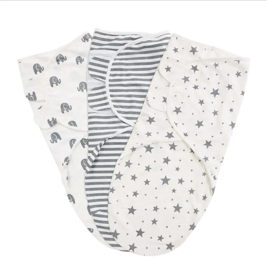 Kids toddler adjustable 100% cotton newborn swaddle wrap baby sleeping sack baby bag sleep