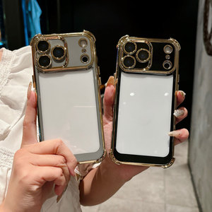 Popular 2026 marco galvanizado silicona TPU <span class=keywords><strong>funda</strong></span> de teléfono <span class=keywords><strong>transparente</strong></span> para <span class=keywords><strong>iPhone</strong></span> 17 Pro Max 17 Air 16 15 14 13 <span class=keywords><strong>12</strong></span> - Product Image 2