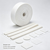 Rouleau de bande en feutre polyester personnalisable, auto-adhésif, en fibre douce, pour la modification de meubles DIY et les travaux anti-collision