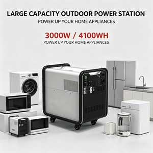 Batterie Externe LiFePO4 4100Wh Montable en Rack 25.6V Sortie 0-5kWh Étanche MPPT Onde Sinusoïdale Pure Port RV Charge Sans Fil Prête pour l'Énergie Solaire - Product Image 5