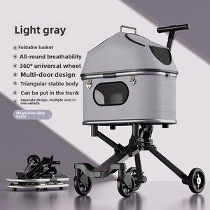 Carrito Plegable y Ajustable de 4 Ruedas para Mascotas, Ligero y Resistente, para Perros y Gatos, Uso en Exteriores, Carga Máxima, Venta al Por Mayor - Product Image 6