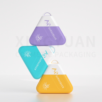 XINGYUAN Travel Portable Keychain Perawatan Pribadi Kemasan Tabir Surya 50ml Botol Losion Krim Wajah Segitiga Kustom