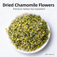 Vente en gros de fleurs de camomille séchées entières, thé aux herbes naturel en vrac, matière première, approvisionnement direct usine, emballage personnalisé disponible