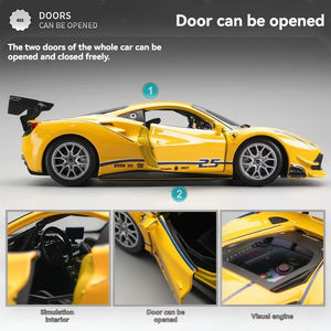 Modèle de voiture miniature en métal à l'échelle 1:24 pour 488 Challenge 488 Pista SF90 Stradale F1 <span class=keywords><strong>Enzo</strong></span> - Product Image 4