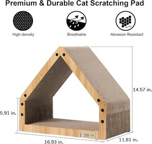 Rascador de madera para gatos, rascador vertical para gatos de cartón grande, rascador para gatos, rascador para gatos, rascador para casa de gatos - Product Image 6