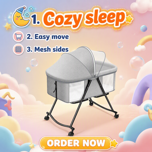 <span class=keywords><strong>Cuna</strong></span> Portátil Plegable para Bebé con Mosquitero, Inclinación Ajustable, <span class=keywords><strong>Cuna</strong></span> Multifuncional para Recién Nacido - Product Image 3