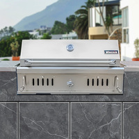 Barbecue de style moderne de construction américaine pour une grande maison, une cour, un barbecue à charbon de bois pour le jardin extérieur avec un usage intensif