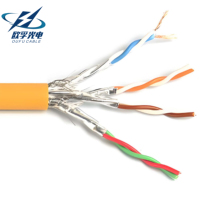 Kabel Ethernet OUFU OEM ODM CAT5e/CAT6/CAT6A/CAT7/CAT8 UTP/FTP/SFTP 100m RJ45 Kabel Jaringan Inti Tembaga Bebas Oksigen